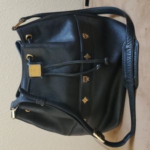 Vintage MCM bucket drawstring bag